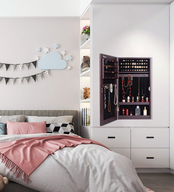 Fashion Simple Jewelry Storage Mirror Cabinet /  Jewelry Cabinet Can Be Hung On The Door Or Wall